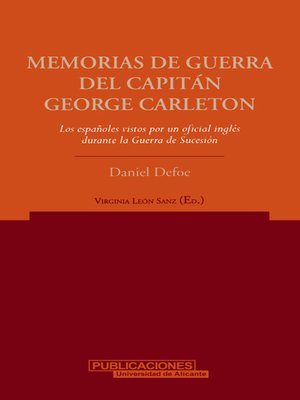 cover image of Memorias de guerra del capitán George Carleton